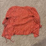 Rails  Red Floral Button-Up Top Photo 2