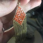 Amrita Singh  diamond-shaped coral drop earrings Photo 5
