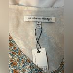 Cupcakes & Cashmere Ivory Floral Ballon Sleeve Ruffle Dress | NWT 6 Blue Photo 11