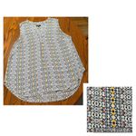 Premise Studio Blue Sleeveless V Neck Blouse 2X Plus Size Photo 1