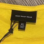 Who What Wear women’s yellow elbow sleeve one shoulder dress size XL new! Photo 3
