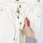 Gap New  Off White Boyfriend High Rise Drawcord Distressed Jeans Size 10/30 Photo 12