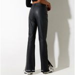 Motel Rocks  Zolen Flare Split Hem Faux Leather Pants Photo 3