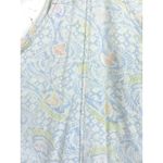 Boho Printed Shortall Women XS Ivory Blue Floral Paisley Bali Batik Home Cottage Photo 11