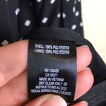 Tahari  Women’s Diamond Pattern Black White Keyhole Tie Long Sleeve Shift Dress Photo 10