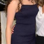 Gianni Bini Navy Smocked Square Neck Dress Photo 1