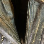 Vintage Winlit Distressed Leather Motorcycle Jacket Brown Size M Photo 5