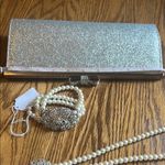 INC International Concepts Silver Glitter Clutch and bridal pearls Photo 5