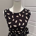 Boden Black White Sleeveless Belted Brush Stroke Ballet Knee Length Dress Size 8 Photo 4