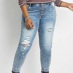 KanCan Women’s Plus Size 24 High Rise Acid Wash Destructed Released Hem Blue Photo 0
