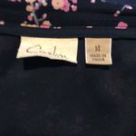 Caslon  Floral Midi Skirt Size 14 Black Pink Lined Photo 2