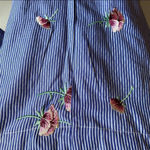 Bobeau Floral-striped blue and white summer mini dress Photo 8