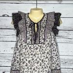 Carolina belle NWT Size S Floral Patchwork Print Tiered Ruffle Peasant Shirt Top Photo 1