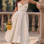 House Of CB  size XS A-C Mademoiselle White Tulle‎ Midi Dress NWOT Photo 0