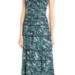 BCBGMAXAZRIA Jennie Blue Surf Combo Licrystal Maxi Dress Gown Photo 1