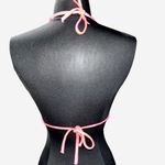 Victoria's Secret Victoria’s Secret Neon Coral Pink Cutout Halter Bikini Top Photo 1