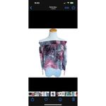 American Eagle Womens American Eagles Crushed Velvet Off Shoulder Space Dyed Top - Sz XS Photo 1