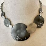 Grey modern circle statement necklace Gray Photo 0