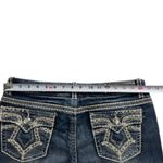 Miss Chic Cropped Blue Jean Women's Size 13 Embroidered Studs Medium Wash Denim Photo 6