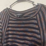 Liverpool Women’s Sweater Long Tunic Chevron sz S Long Sleeve Navy Blue Brown Photo 1