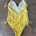 PacSun L.A. Hearts by  Ribbed Tie Up one price yellow SwimSuit sz xs / in great condition  Photo 1