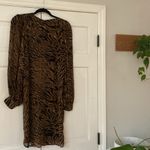 Ganni  Tiger Print Dress‎ NWT Size 34 Size US 2 Animal Print Mobwife Chic Viscose Photo 14