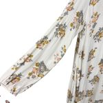 Free People  Swing Tunic Crepe Long Sleeve Dress White Gardenia Size Large Boho Photo 13