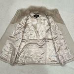 Dennis Basso NWOT Ivory Faux Fur and Leather Moto Vest Size Small Photo 8