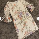 R&K Lace dress women’s size 16 floral print Xl Spring Summer White Pink Wedding Photo 0