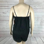 American Rag Plus Size Pom Pom Trim Romper, Black, 0X Photo 6