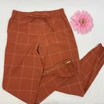 ALBION FIT Jetsetter Jogger Pants Ankle Zip Rust Windowpane Athletic Outdoor Photo 4