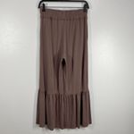 Peace Love World Lounge Pants Bell Bottoms Drawstring Casual Comfy XXSP Brown Photo 3