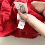 A New Day Red Tie Front Linen Blend Wide Sleeve Crop Top Photo 9