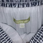 Gianni Bini Striped Maxi Ruffle Skirt Blue White Pinstripe Photo 4