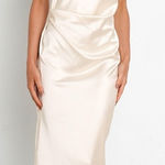 Petal and Pup  NWOT‎ Luella Satin Pearl White One Shoulder Dress 10 M Photo 0