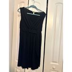 Soma Black Sleeveless Wrap Dress Large Rayon/Spandex Blend Knee-Length Design Photo 1