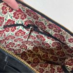 Emma Fox 100% Leather Suede Bucket Shoulder Bag w/ Floral Appliqué Strap Photo 10