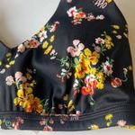 Aerie NWT  Offline Goals Plunge Floral Sports Bra Black Size Medium M NEW Photo 3