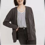 Madewell  DARK GREY ORGANIC COTTON PATCH POCKETS CARDIGAN TOP Sz XXS Photo 1