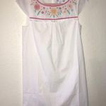 Southern Tide Dress White Seersucker Embroidered Dress Sz 4 NWT Floral Fringe Photo 0