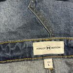Ashley Mason  Cotton Denim Raw Hem Blue Jean Mini Skirt Womens Size Large Photo 7