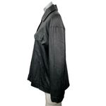 Princess Polly Women's Black Long Sleeve Faux Leather Vegan Shirt Jacket Size 4 Photo 1