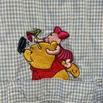 Vintage Winnie The Pooh Gingham short Sleeve Button Down Shirt Denim 18W White Photo 3