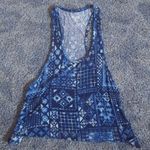 Mudd dark blue crop tank top racerback Photo 0