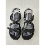 Ecco Black Suede Strappy Hiking Sandals Size EU 38 Adjustable Rugged Receptor Photo 1