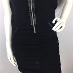 IRO Jadela Mesh Black Dress Leather Trim Photo 11