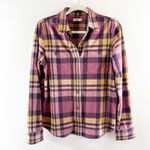 Faherty  Legend Sweater Button Down Long Sleeve Shirt Pink Yellow Small Photo 1