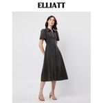 Elliatt  Matisse Denim Short Sleeve Midi Dress Black Size S NWT Photo 4