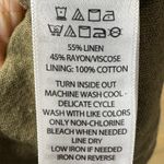 Nicole Miller  Olive Green Tier Linen Maxi Dress. Size Extra Small Photo 8