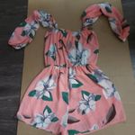 Sage  Pink Floral Print Romper No Size Bohemian Cottagecore Coconut Girl Festival Photo 3